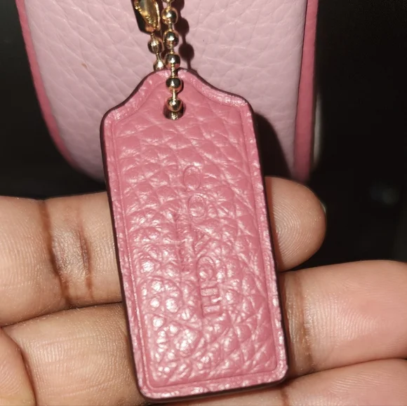 Coach Pink and White Heart Motif Crossbody Bag - Picture 6 of 7